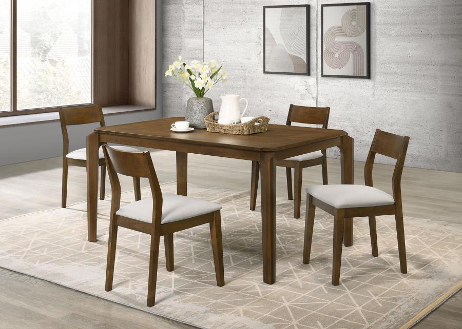 (image for) Almonte 5-piece 59-inch Rectangular Dining Set Dark Brown