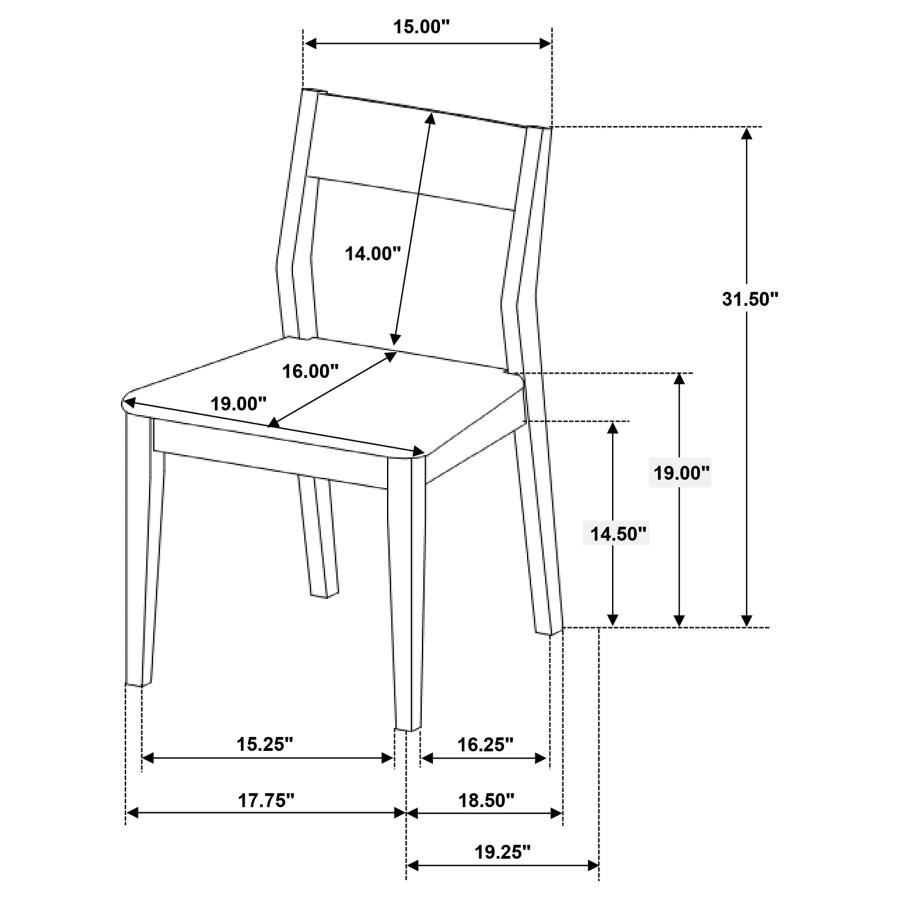 Modal Additional Images for Almonte 5-piece 59-inch Rectangular Dining Set Dark Brown