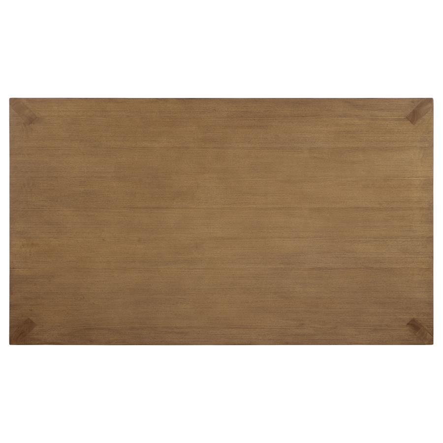 Bruner 7-piece 72-inch Rectangular Dining Set Natural Brown