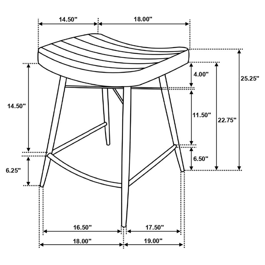 Modal Additional Images for Bayu Leather Upholstered Counter Stool Espresso (Set of 2)