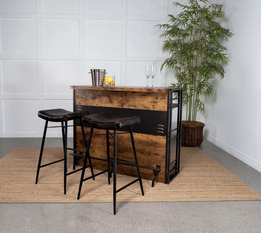 Modal Additional Images for Bayu Leather Upholstered Bar Stool Espresso (Set of 2)