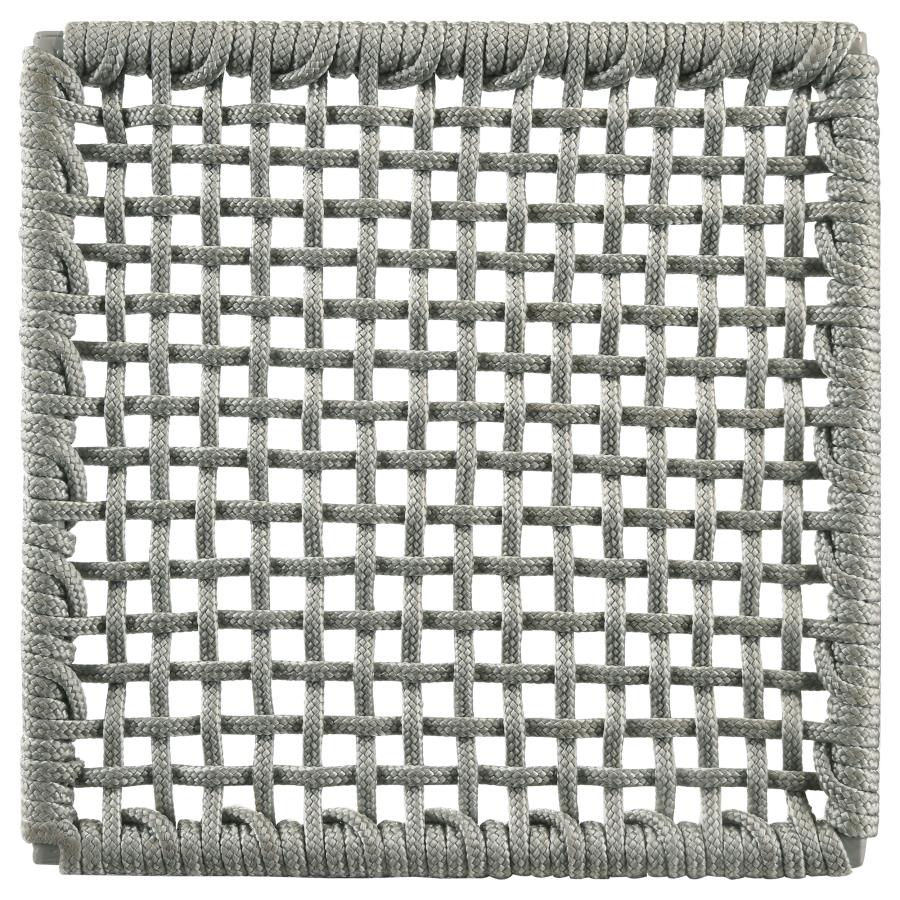 Nakia Woven Rope Counter Chair with Cushion Grey (Set of 2)