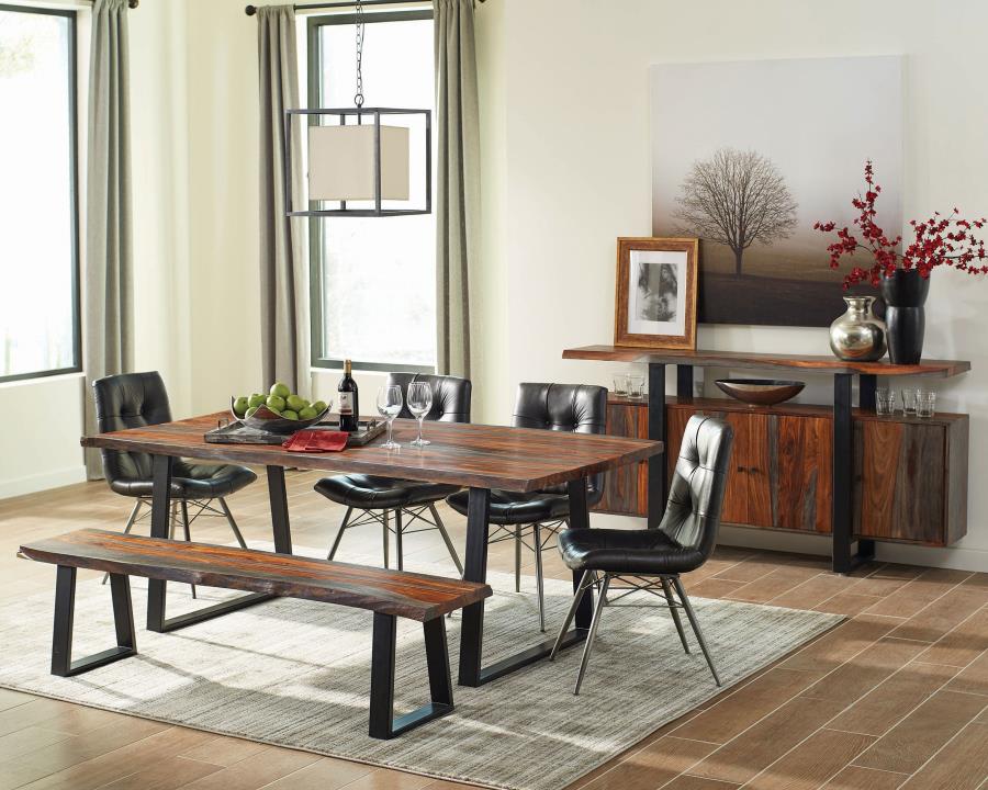 Modal Additional Images for Ditman Live Edge Wood Dining Bench Grey Sheesham
