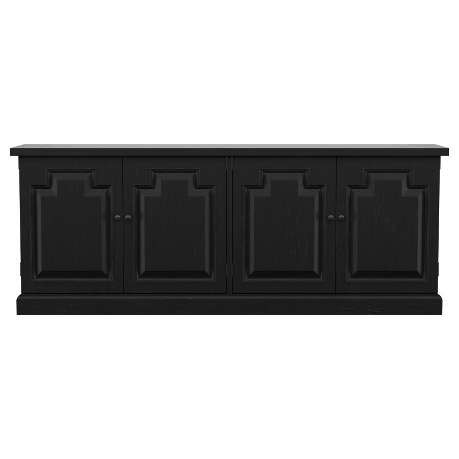 Florence 4-door Dining Sideboard Buffet Distressed Black