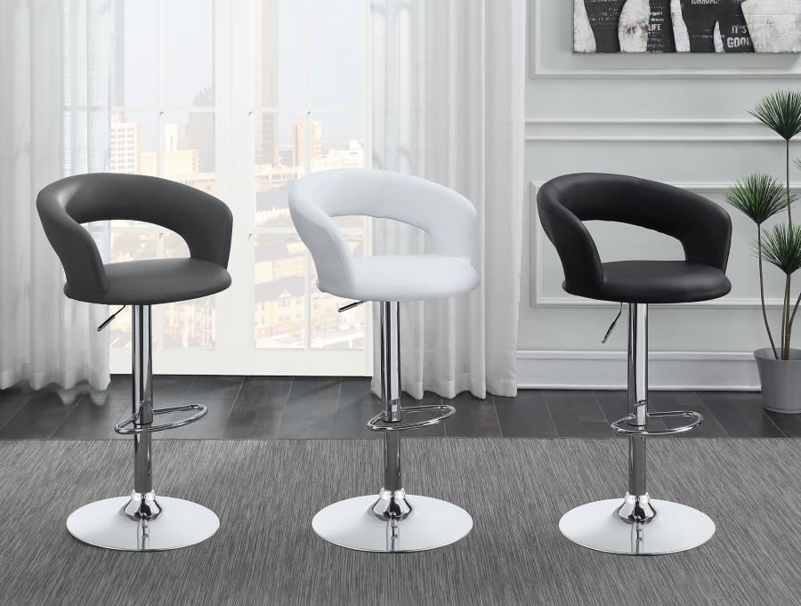 Modal Additional Images for Barraza 29" Adjustable Height Bar Stool Grey and Chrome
