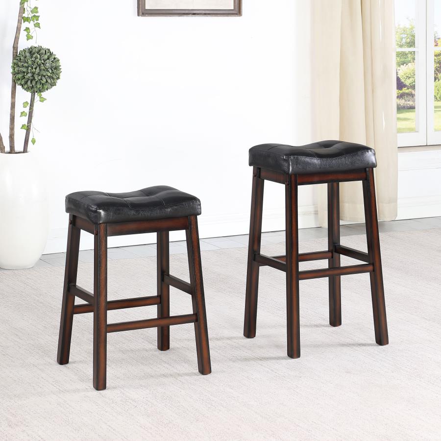 Modal Additional Images for Donald Upholstered Counter Stool Cappuccino (Set of 2)