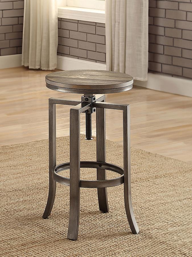 Bartlett Adjustable Backless Bar Stool Nutmeg (Set of 2)