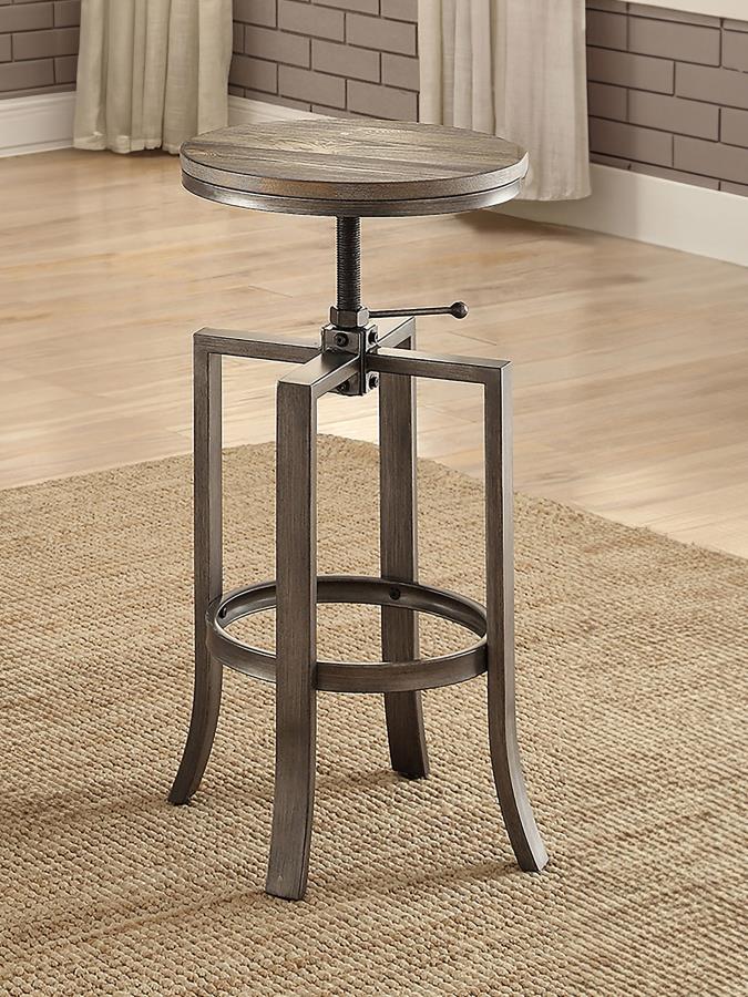 Bartlett Adjustable Backless Bar Stool Nutmeg (Set of 2)