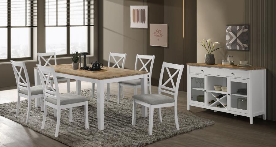 Modal Additional Images for Hollis 2-door Dining Sideboard Buffet Storage Cabinet White