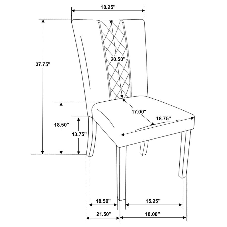 Modal Additional Images for Malia 7-piece Refractory Extension Leaf Dining Table Set Oak