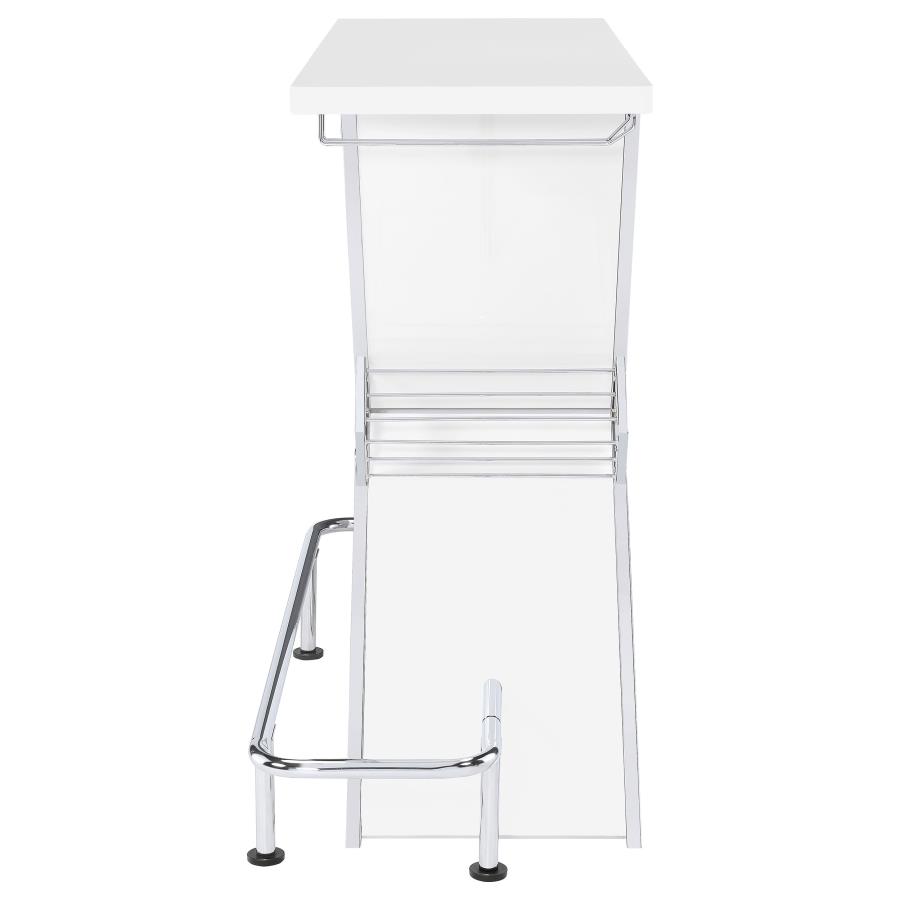 Atoka Freestanding Home Bar Wine Cabinet White High Gloss