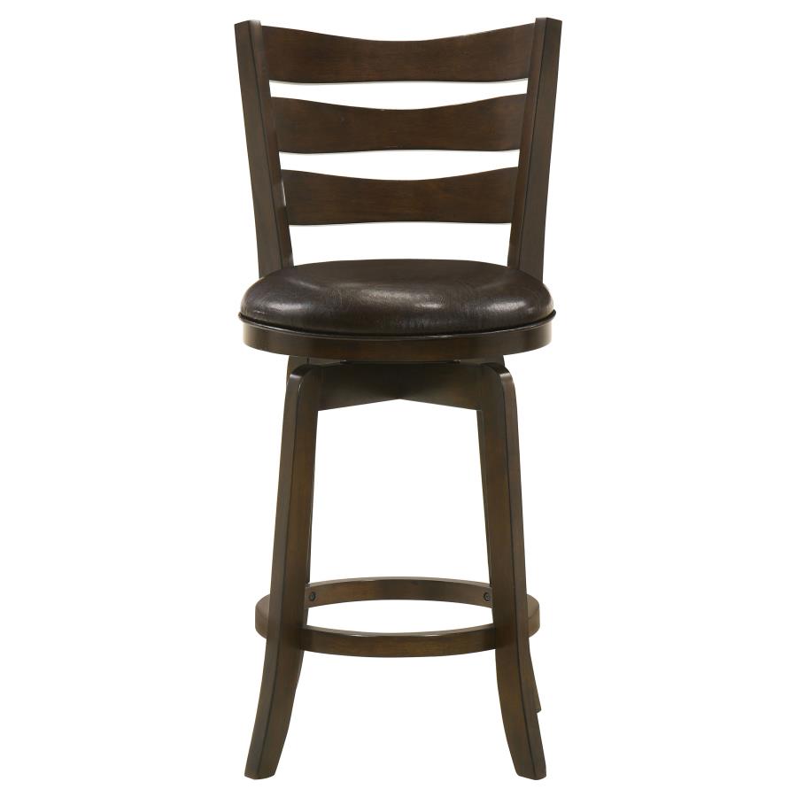 Murphy Wood Counter Height Swivel Bar Chair Dark Brown