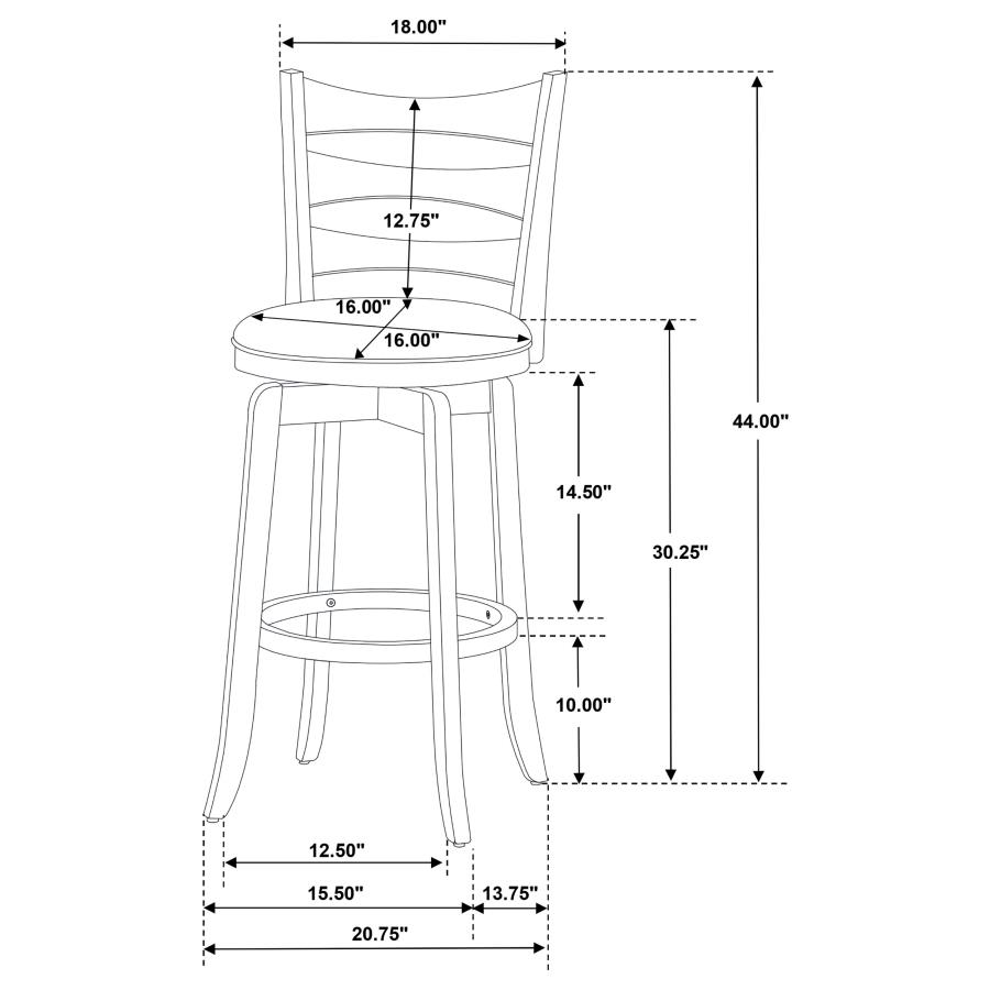 Modal Additional Images for Murphy Wood Pub Height Swivel Bar Chair Dark Brown