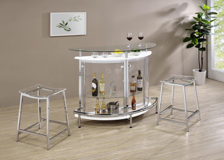 Modal Additional Images for Jovani Acrylic Backless Counter Stool Chrome (Set of 2)