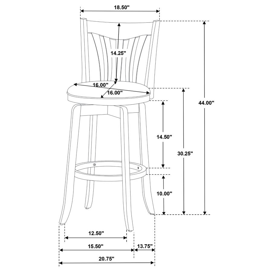 Modal Additional Images for Lambert Wood Pub Height Swivel Bar Chair Dark Cherry