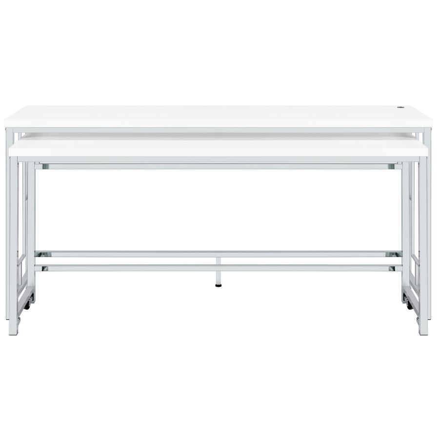Jackson 5-piece Multipurpose Counter Height Table Set White