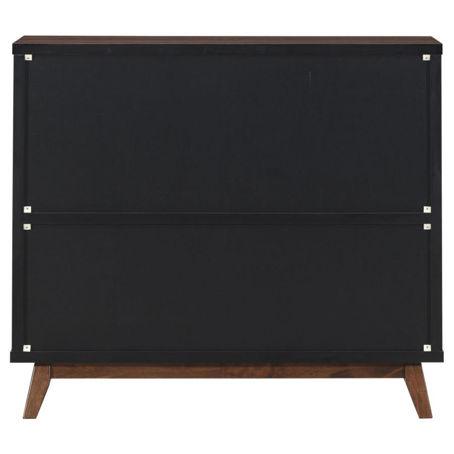 Ezekiel 2-door Home Bar Wine Storage Cabinet Walnut