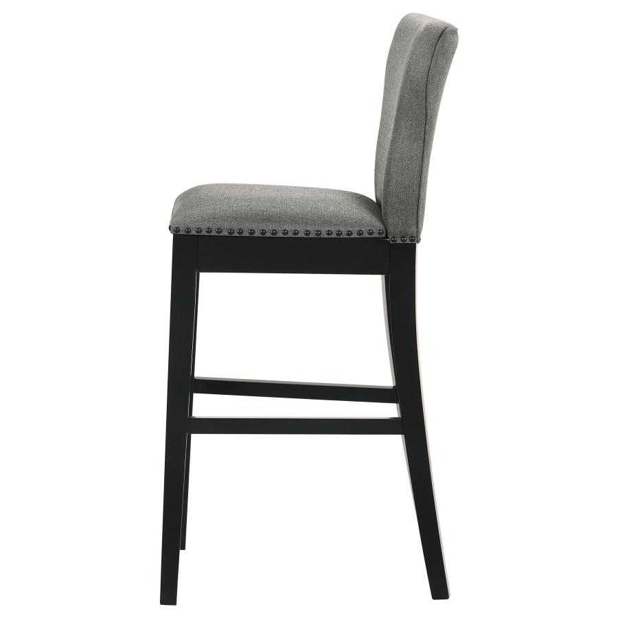 Rolando Fabric Upholstered Bar Chair Grey (Set of 2)