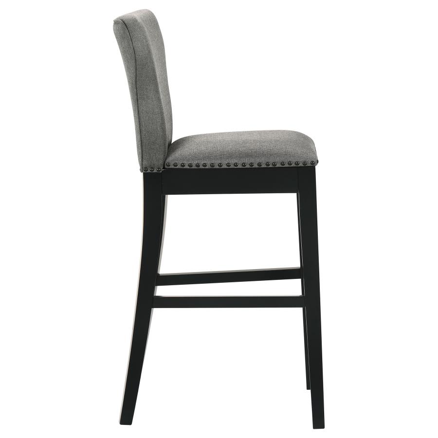 Rolando Fabric Upholstered Bar Chair Grey (Set of 2)