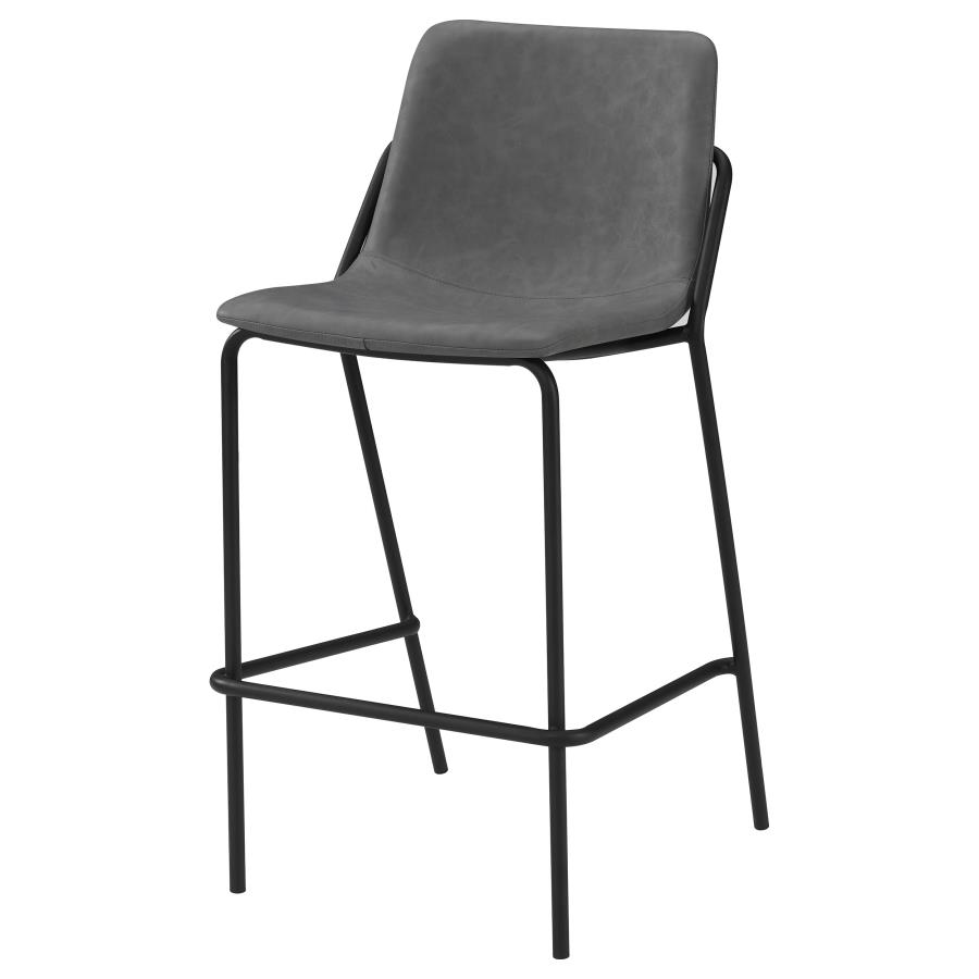 Earnest Upholstered Bar Chair Grey (Set of 2)