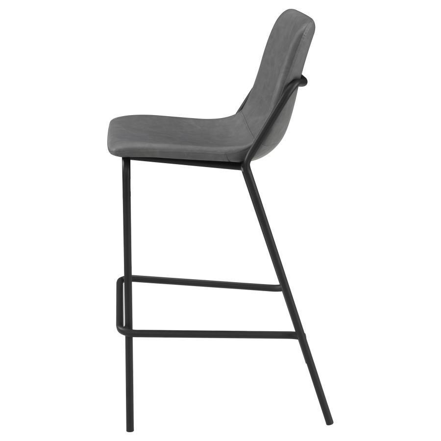Earnest Upholstered Bar Chair Grey (Set of 2)