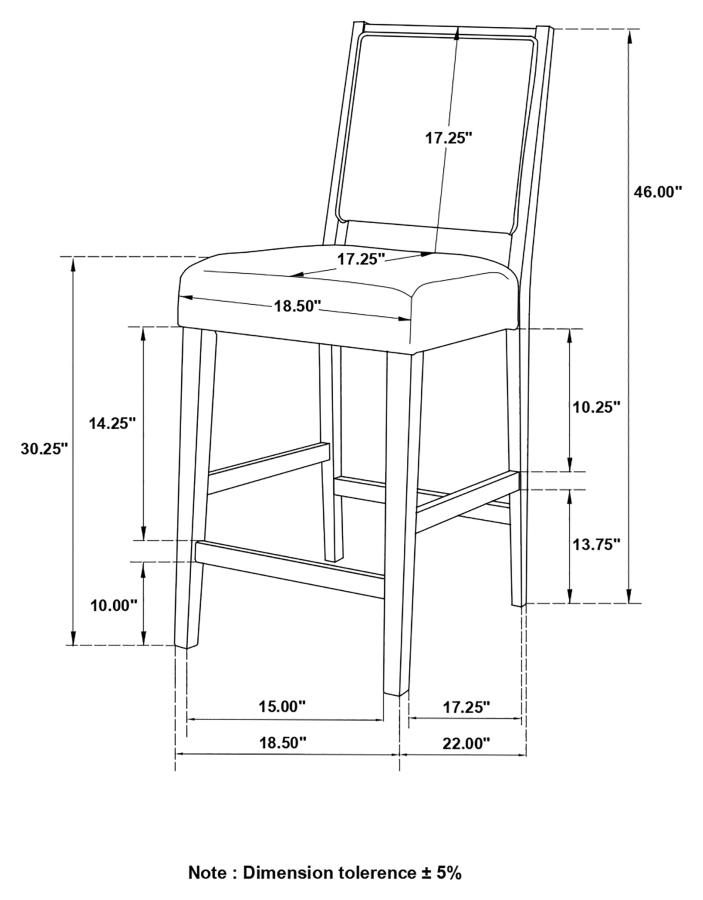 Modal Additional Images for Bedford Fabric Upholstered Bar Chair Grey (Set of 2)