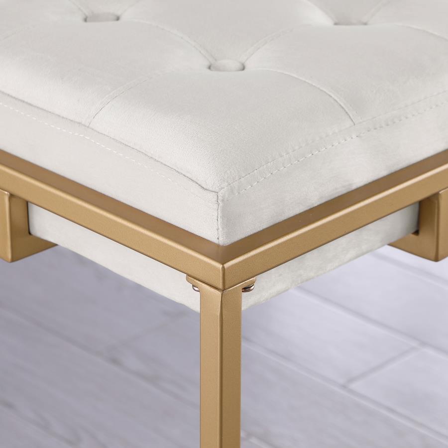 Nadia Upholstered Backless Counter Stool Beige (Set of 2)