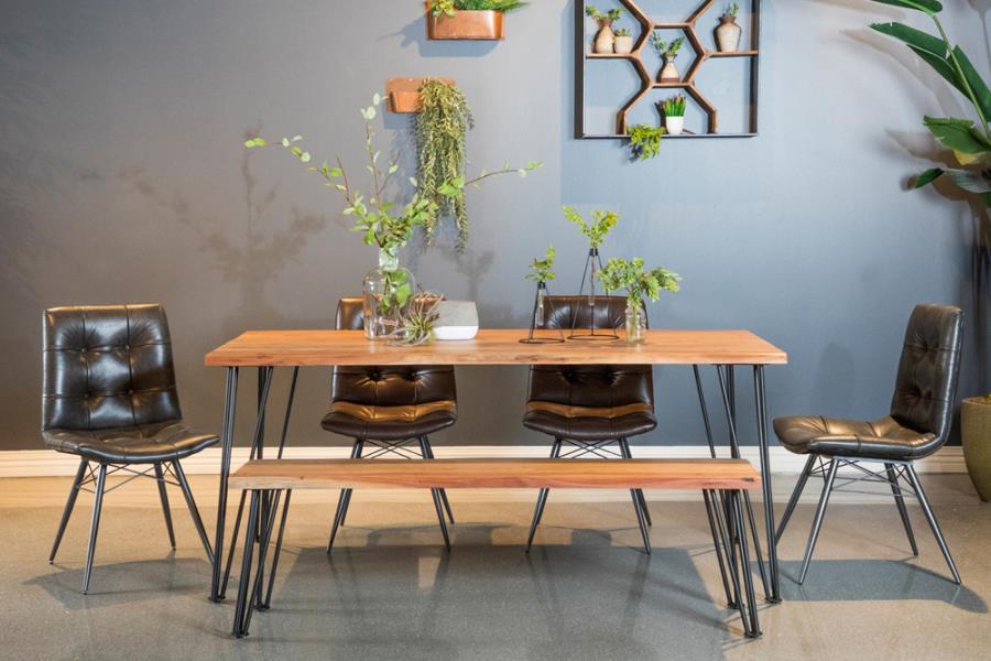 Modal Additional Images for Sherman Wood Dining Bench Natural Acacia