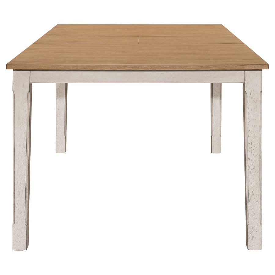 Kirby 7-piece Rectangular Dining Table Set Rustic Off White