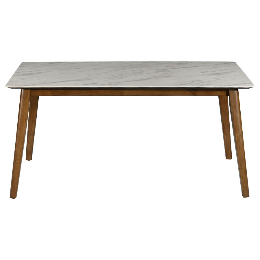 Everett 5-piece Rectangular Dining Table Set Natural Walnut