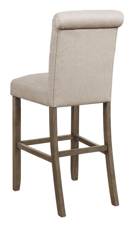 Modal Additional Images for Balboa Fabric Upholstered Bar Chair Beige (Set of 2)