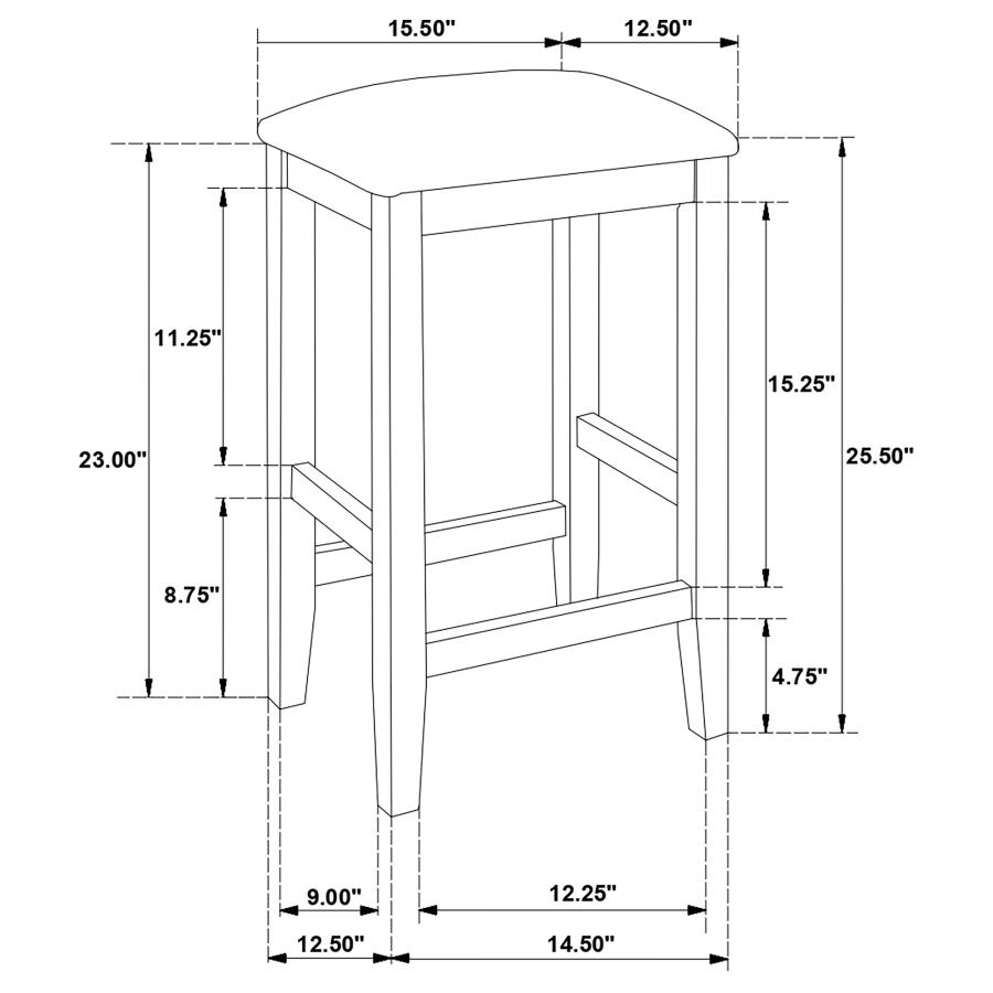 Gabriel Backless Counter Stool Cappuccino (Set of 4)