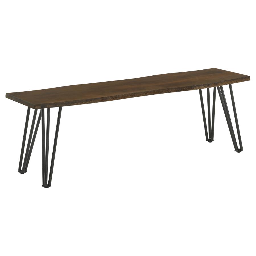 (image for) Topeka Live Edge Wood Dining Bench Mango Cocoa