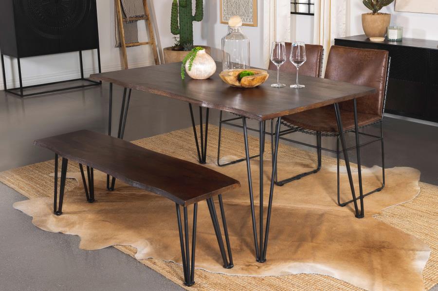 Modal Additional Images for Topeka Live Edge Wood Dining Bench Mango Cocoa