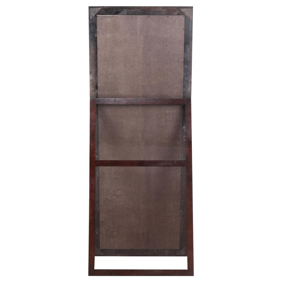 Phoenix 30 x 76 Inch Wood Framed Standing Mirror Cappuccino