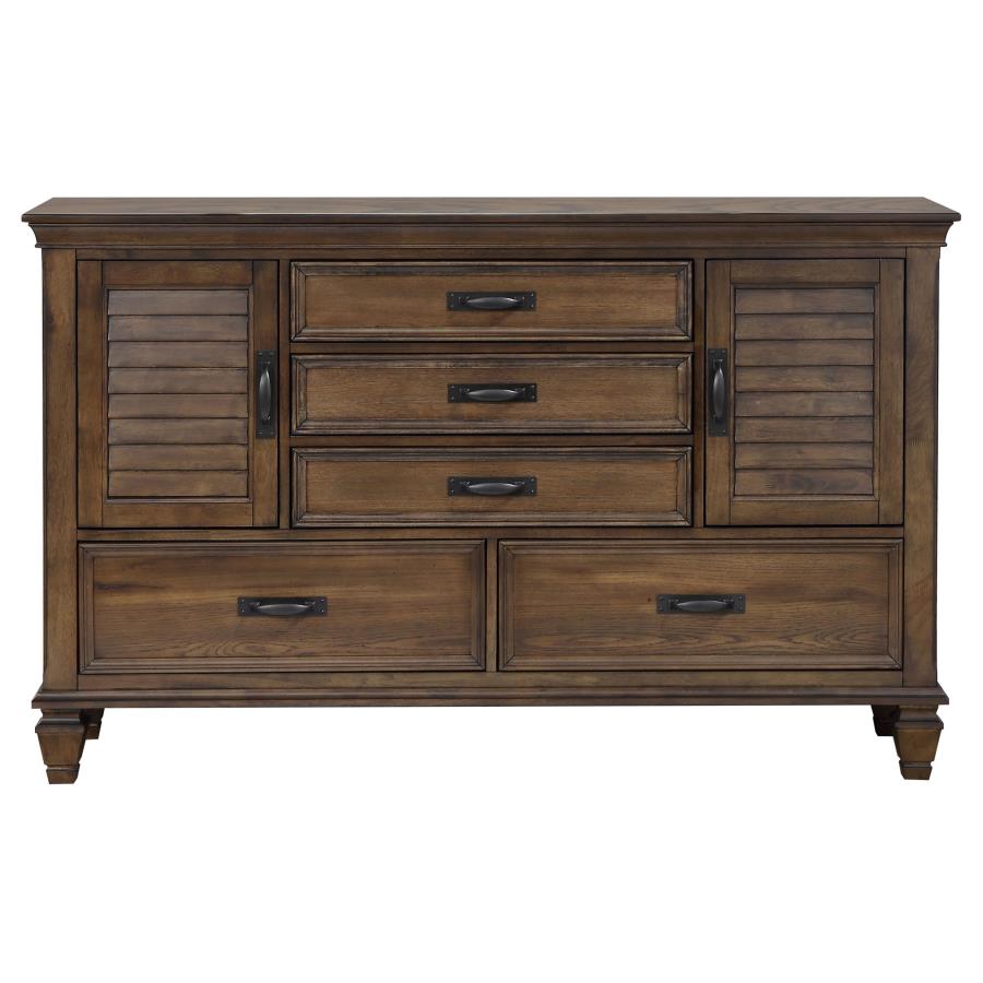 Franco 5-piece Eastern King Bedroom Set Burnished Oak