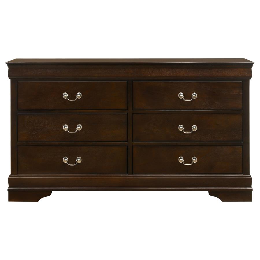 Louis Philippe 5-piece Twin Bedroom Set Cappuccino