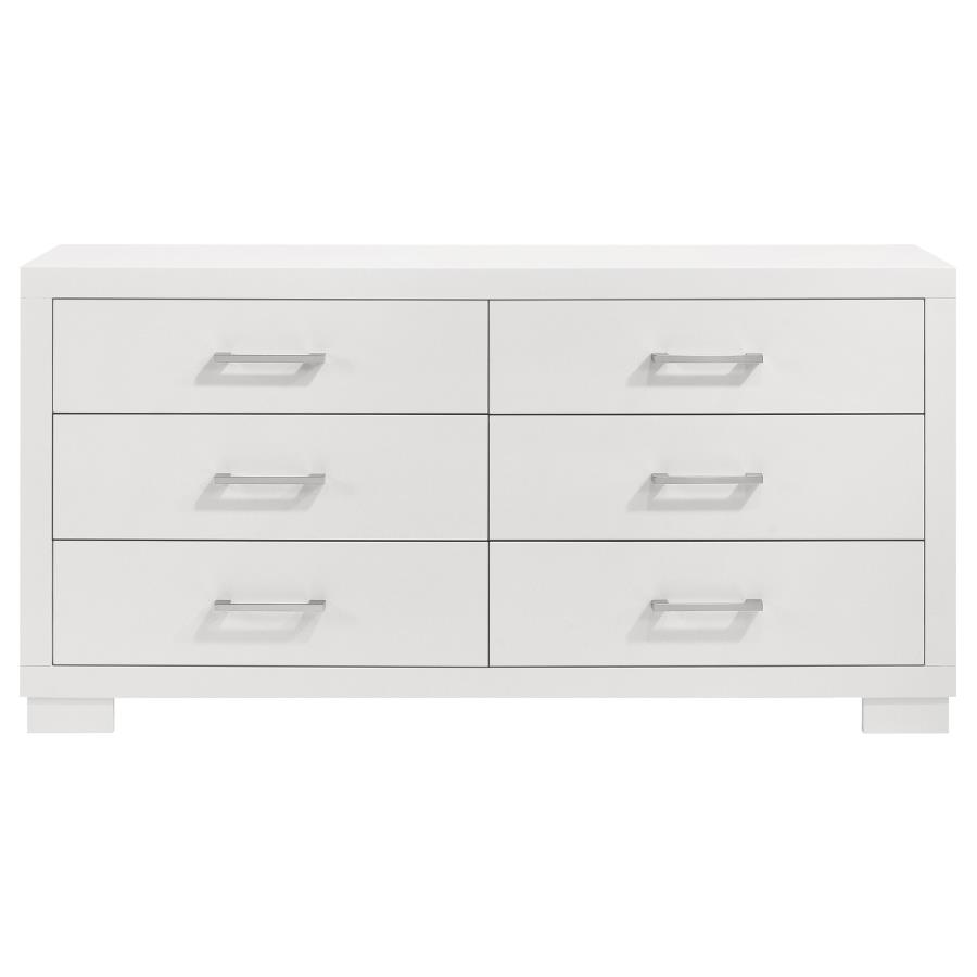 Jessica 5-piece Queen LED Bedroom Set Cream White
