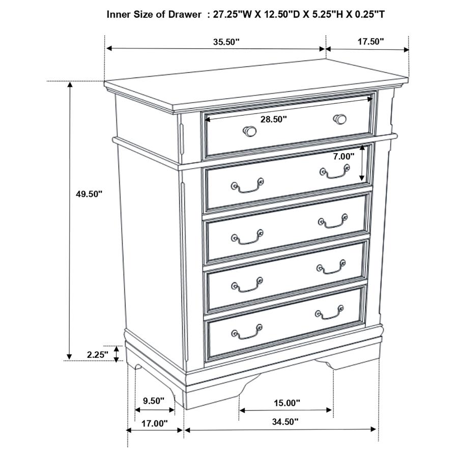 Modal Additional Images for Cambridge 5-piece Queen Bedroom Set Cappuccino
