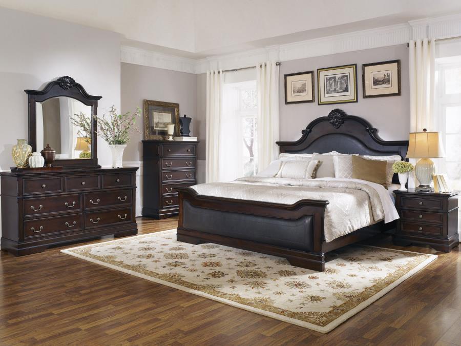 Modal Additional Images for Cambridge Wood Queen Panel Bed Cappuccino