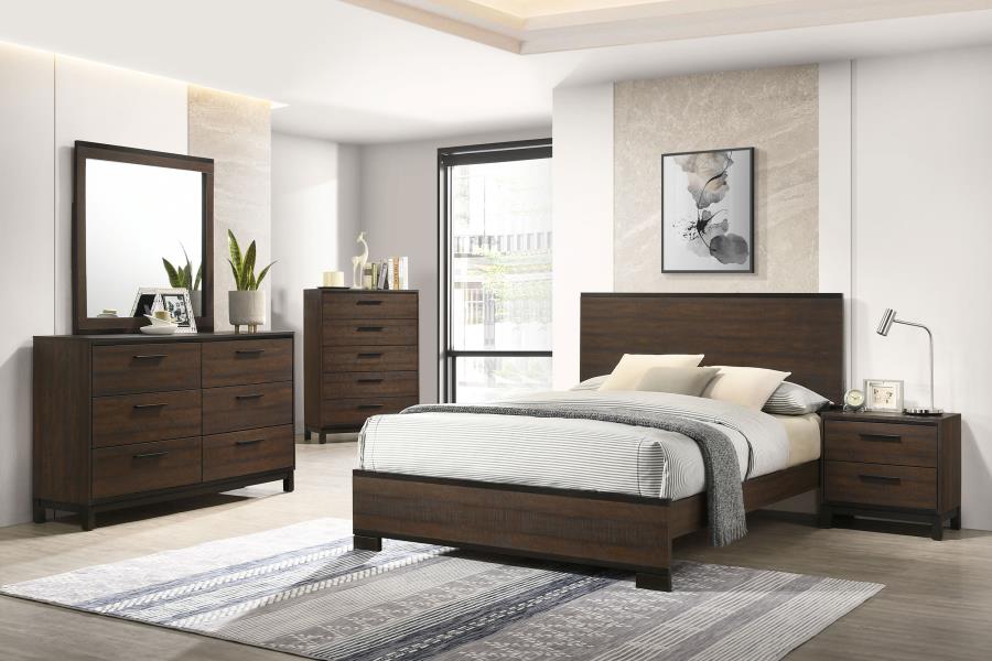 (image for) Edmonton 5-piece Queen Bedroom Set Rustic Tobacco