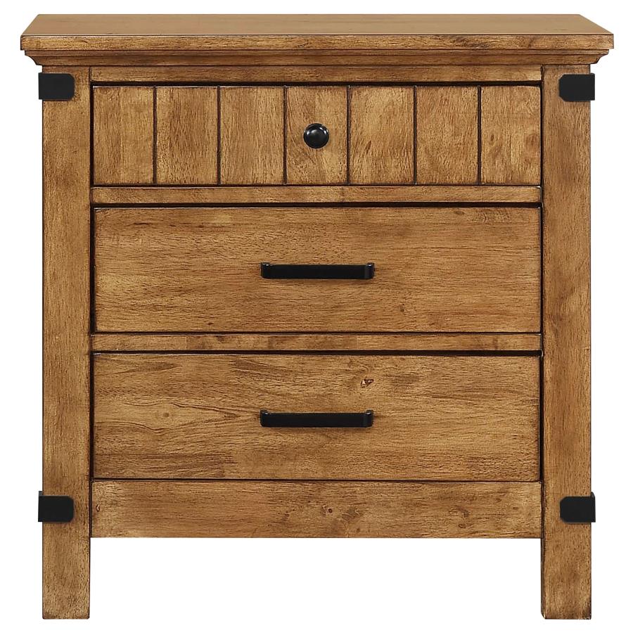 Brenner 4-piece California King Bedroom Set Rustic Honey