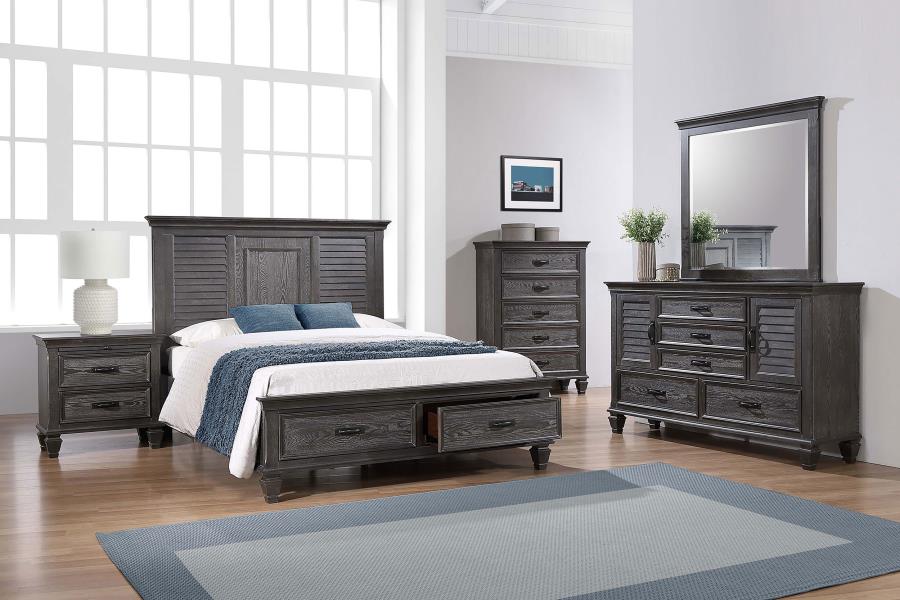 Modal Additional Images for Franco Wood Eastern King Storage Panel Bed Weathered Sage