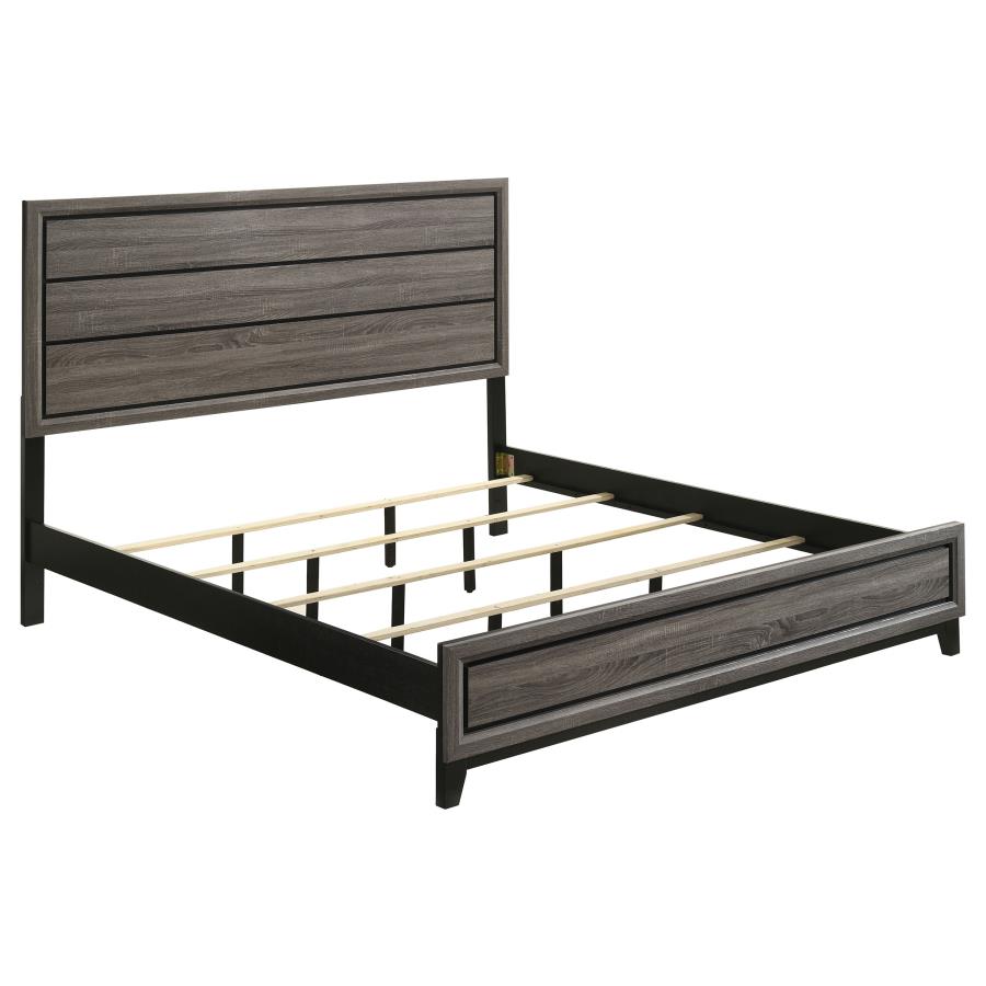 (image for) Watson Wood Eastern King Panel Bed Grey Oak