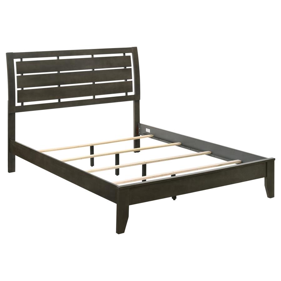(image for) Serenity Wood Eastern King Panel Bed Mod Grey