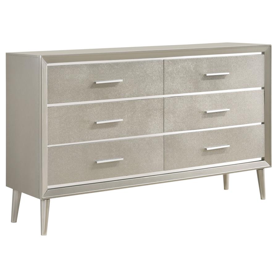 Ramon 4-piece Full Bedroom Set Metallic Sterling