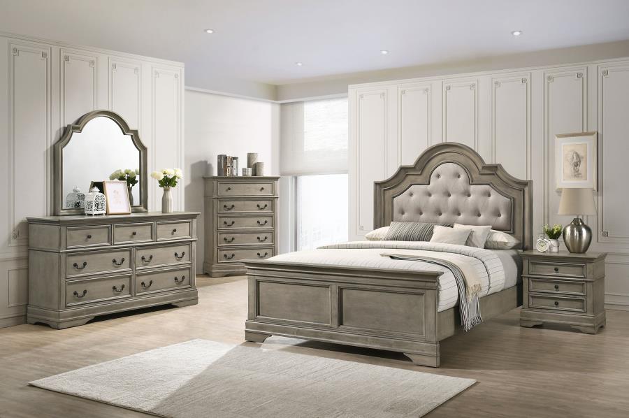 Modal Additional Images for Manchester Wood Queen Panel Bed Wheat Brown
