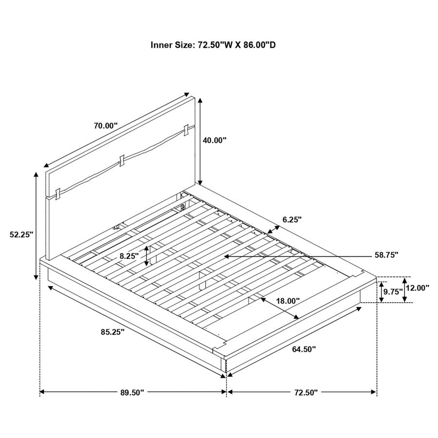 Winslow Wood Queen Panel Bed Smokey Walnut and Coffee Bean