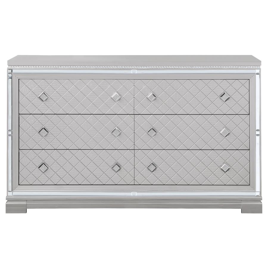 Eleanor 4-piece California King Bedroom Set Metallic Mercury