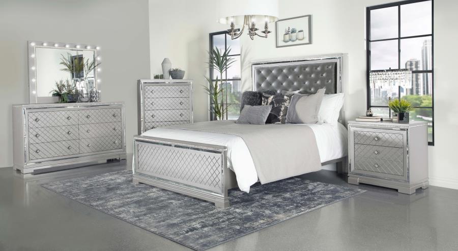 (image for) Eleanor 5-piece Queen Bedroom Set Metallic Mercury